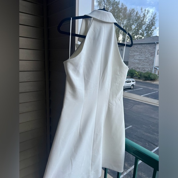 🆕 French Connection White Sleeveless Blazer Dress Tailored Mini Detail Size US 4 - Picture 7 of 15